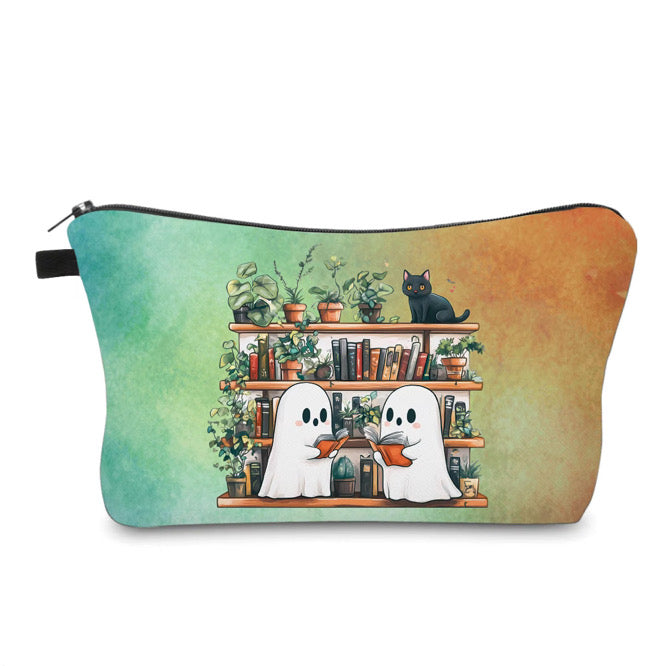 Pouch - Halloween Fall - Ghost Bookshelf Book