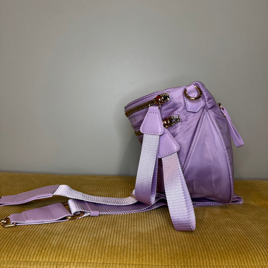 The Roni Nylon Crossbody - Solid Light Purple