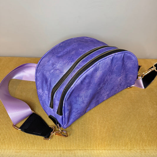 The Roni Nylon Crossbody - Purple Acid Wash