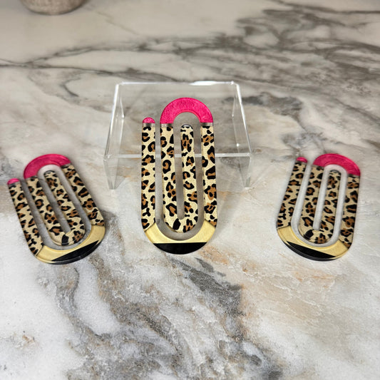 Jumbo Paperclip - Pencil Animal Print