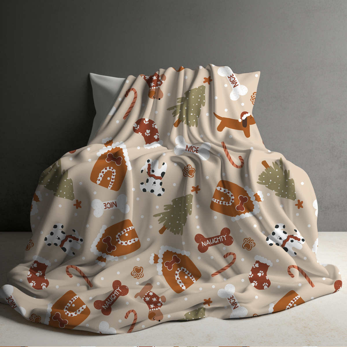 Blanket Christmas #42 - Dog Naughty Nice - PREORDER