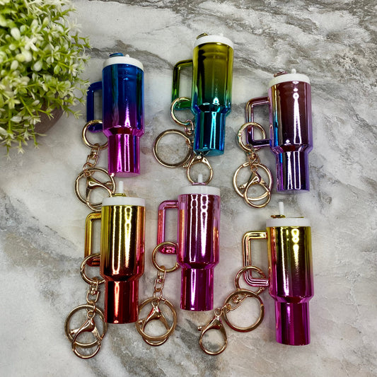 Keychain - Tumbler Lip Balm - Metallic Mix