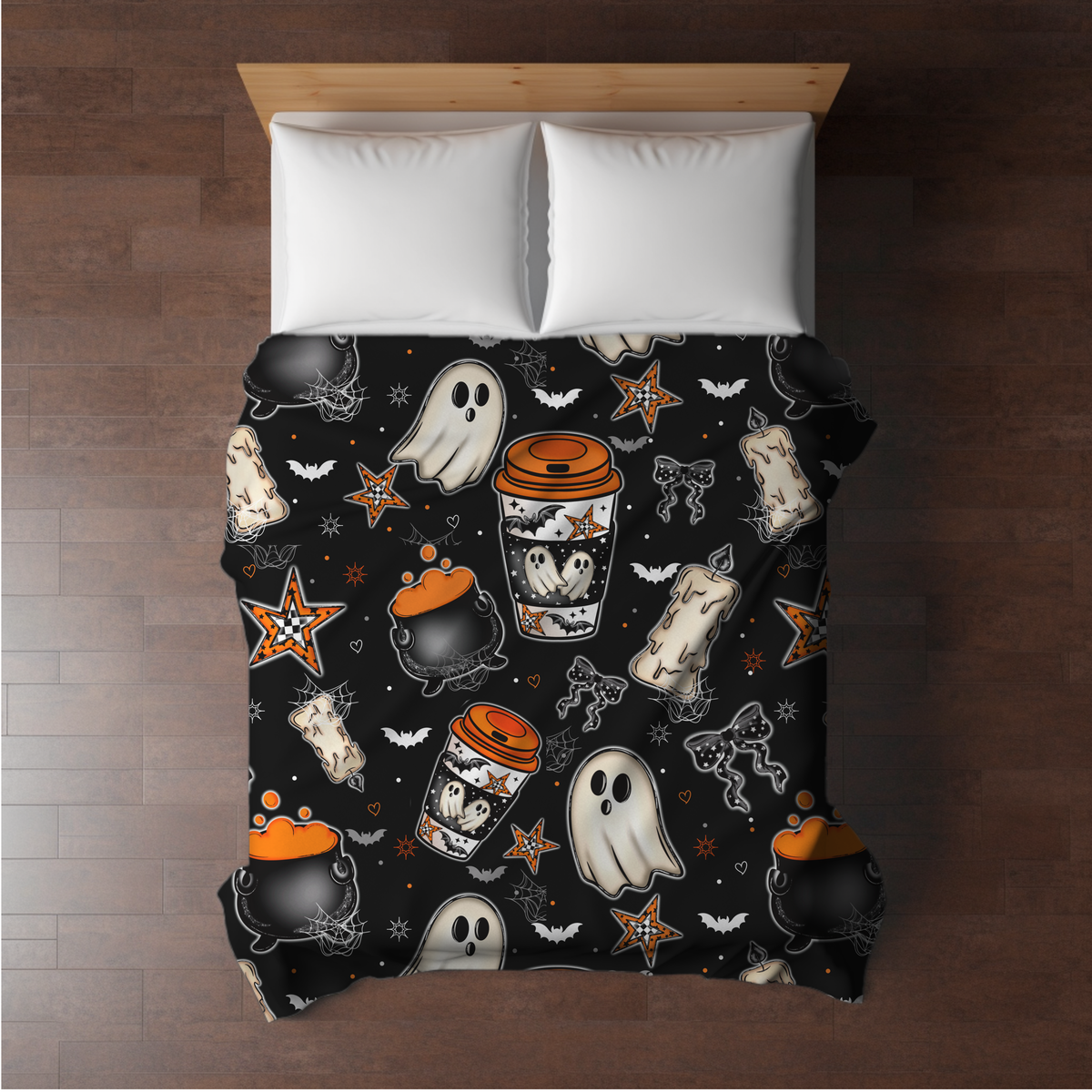 Blanket Halloween #23 - Orange Ghost Coffee