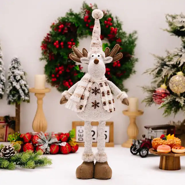 Telescopic Standing Christmas Decor - Tan & Grey - PREORDER 10/3-10/6