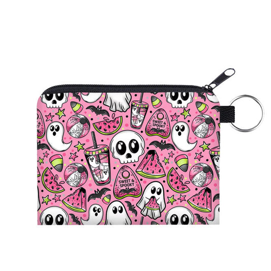 Mini Pouch - Halloween Fall - Watermelon Ghosts