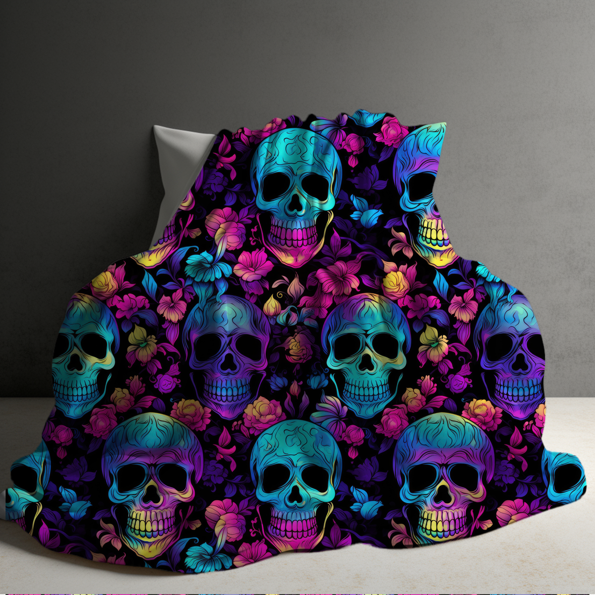 Blanket Halloween #25 - Rainbow Skull