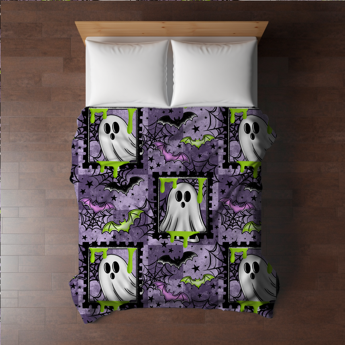 Blanket Halloween #22 - Purple Frame Ghosts