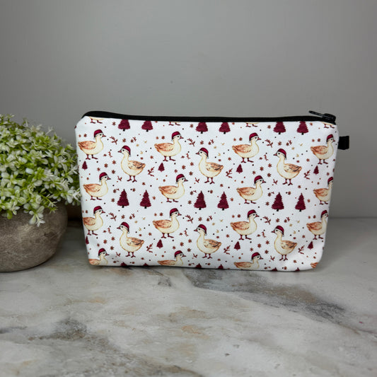 Pouch - Christmas - Duck Goose Maroon