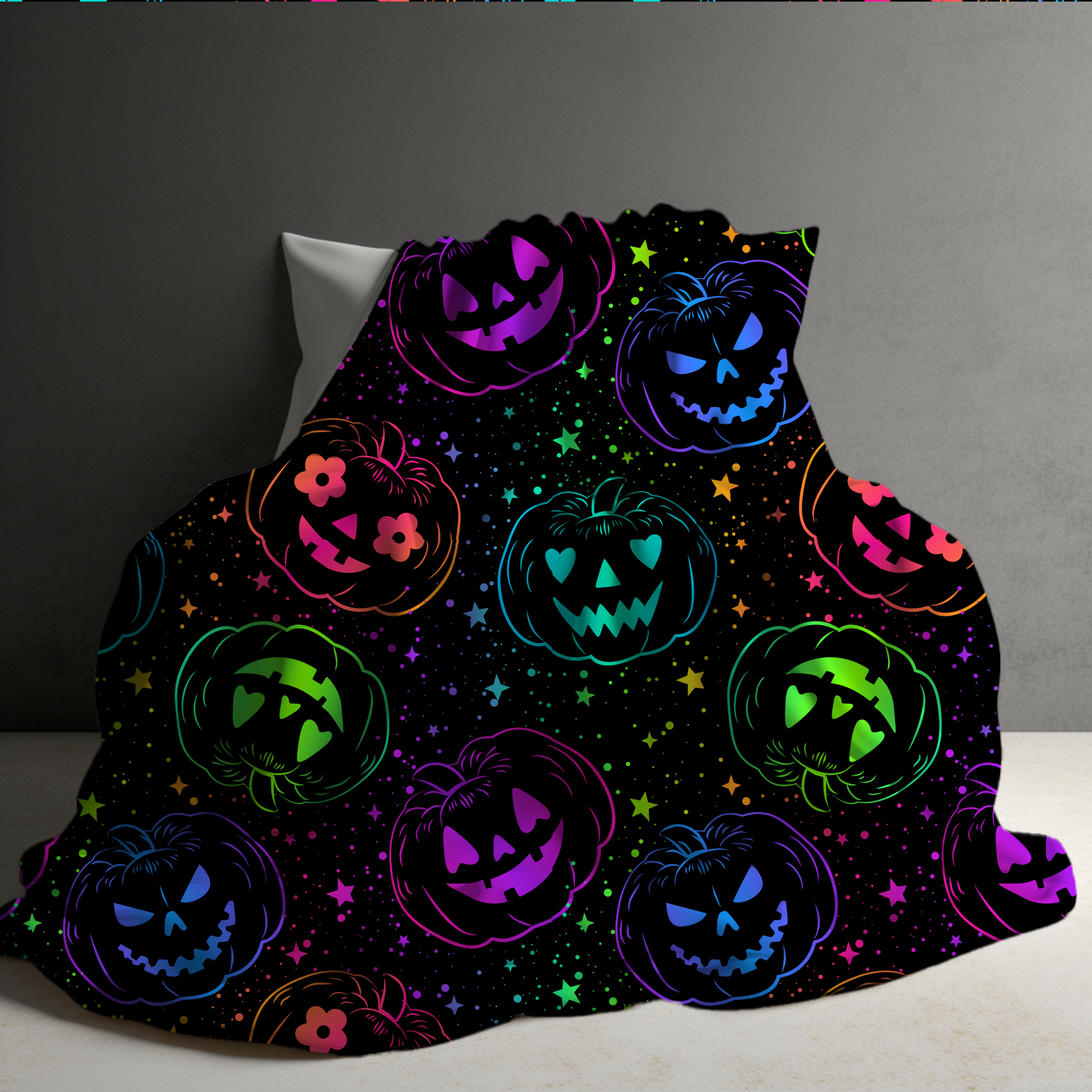Blanket Halloween #36 - Rainbow Pumpkin