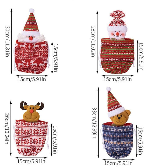 Santa Sack Friends Decor - Holiday Christmas