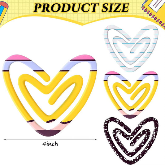 Jumbo Paperclip - Heart Notebook Paper