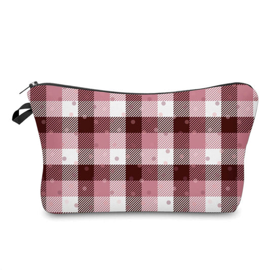 Pouch - Pink Plaid Polkadots
