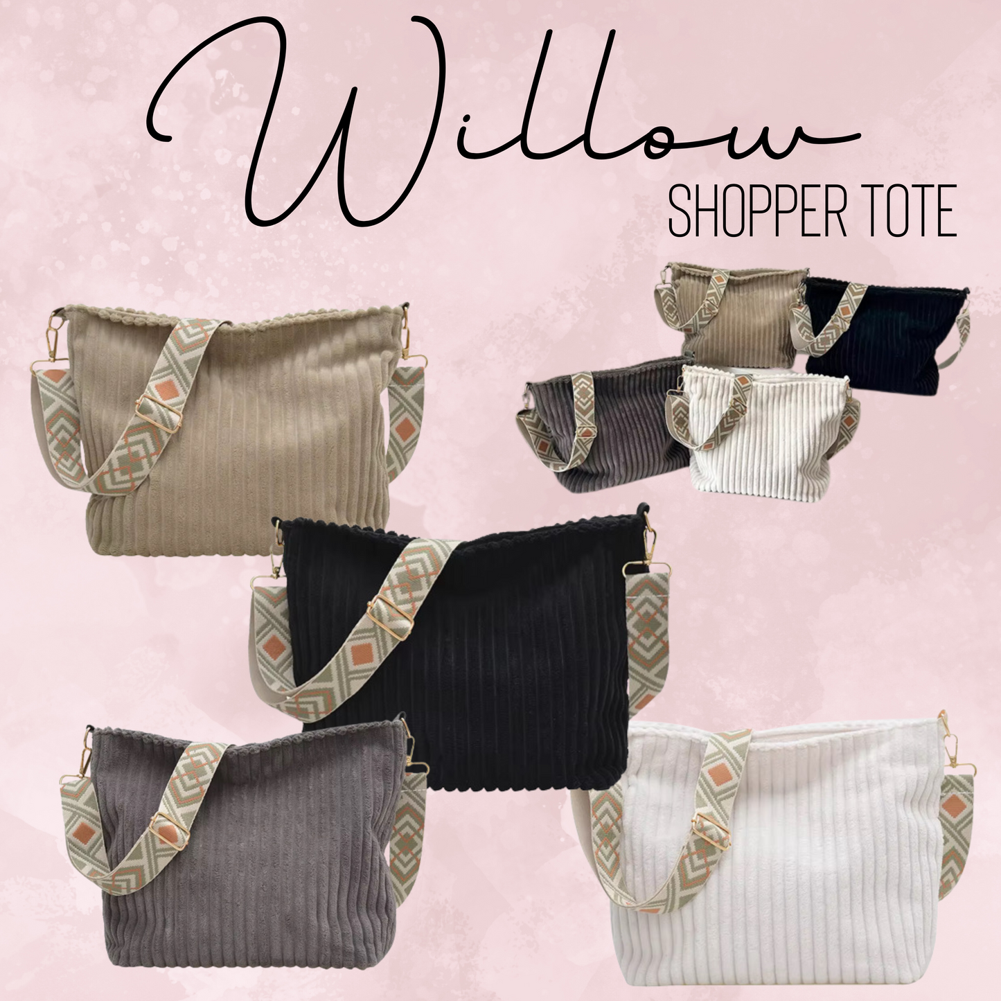 Willow - Corduroy Shopper Purse