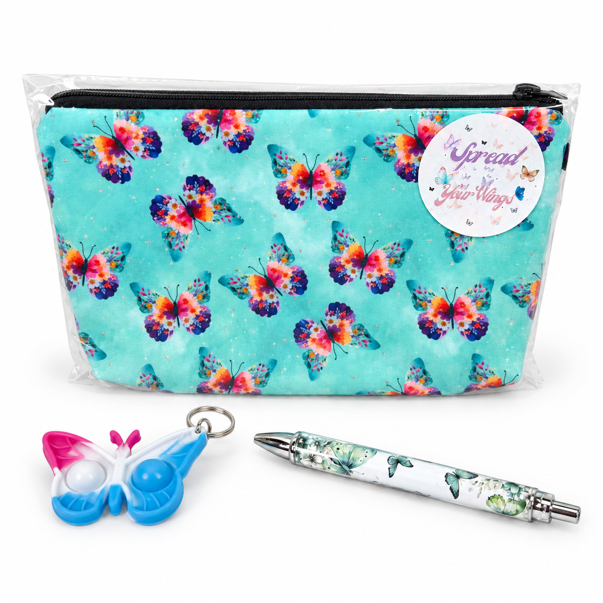 Bundled Set - Butterfly Teal Floral