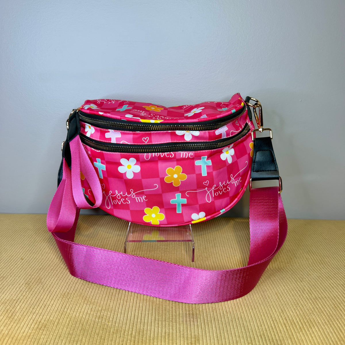 The Roni Nylon Crossbody - Religious Jesus Loves Me
