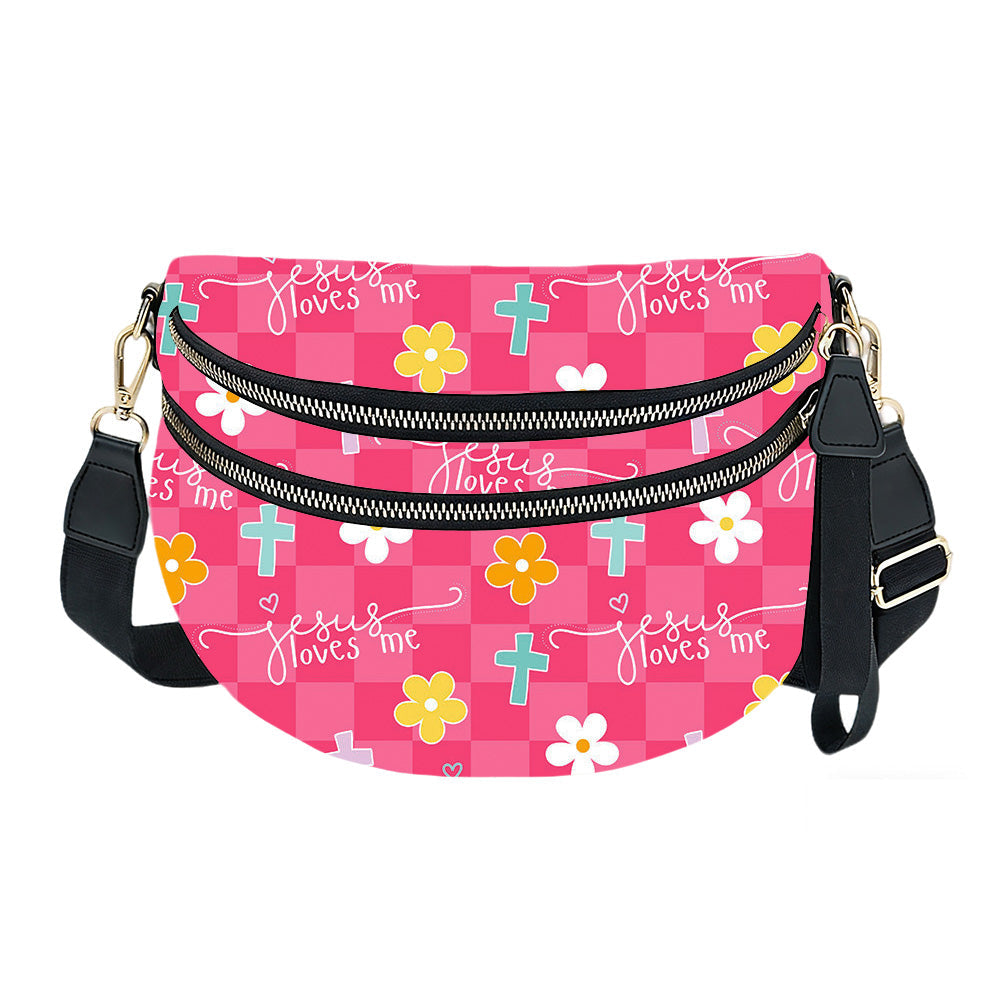 The Roni Nylon Crossbody - Religious Jesus Loves Me