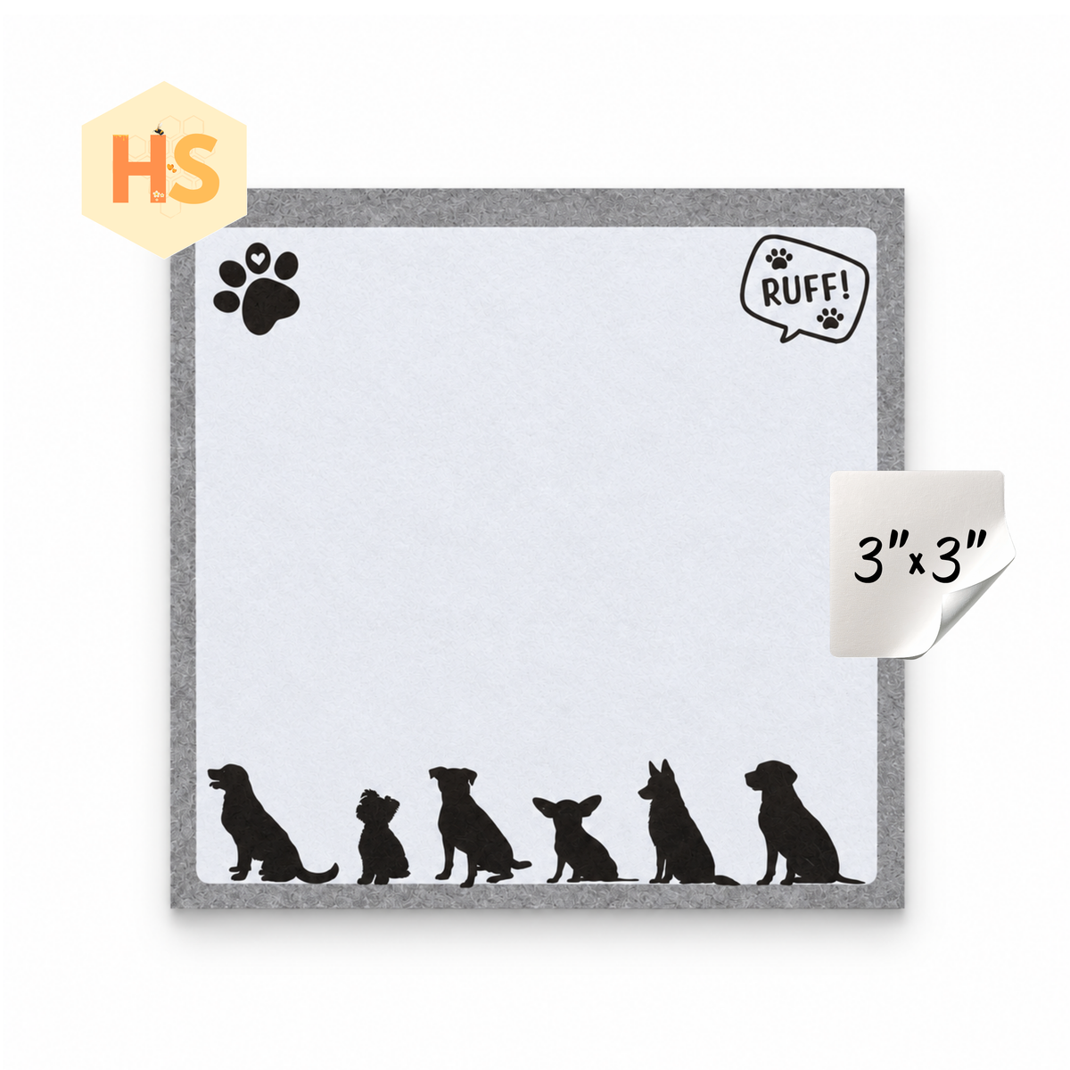 The Sticky Note Collection - Dog Paw Ruff