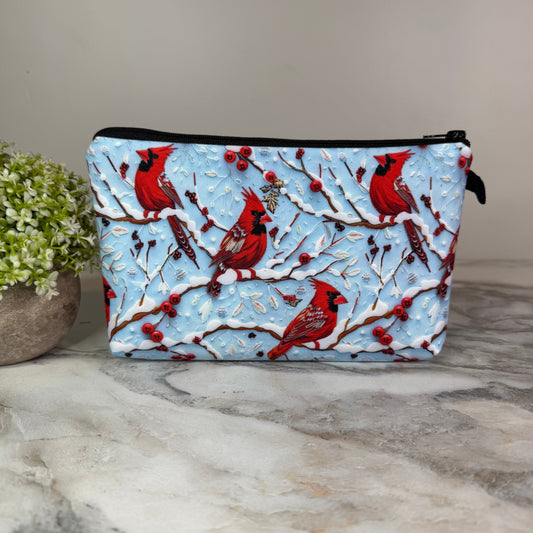 Pouch - Winter Blue Cardinal