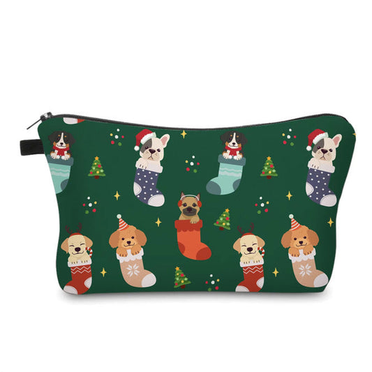 Pouch - Christmas Dog Stocking Green - PREORDER