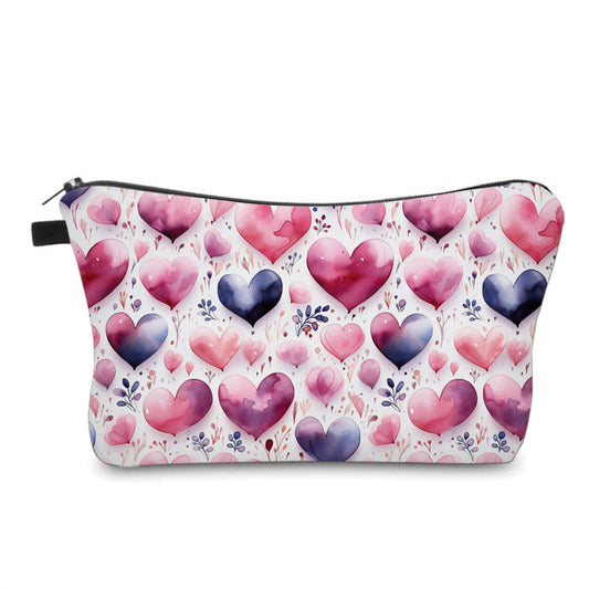 Pouch - Watercolor Hearts