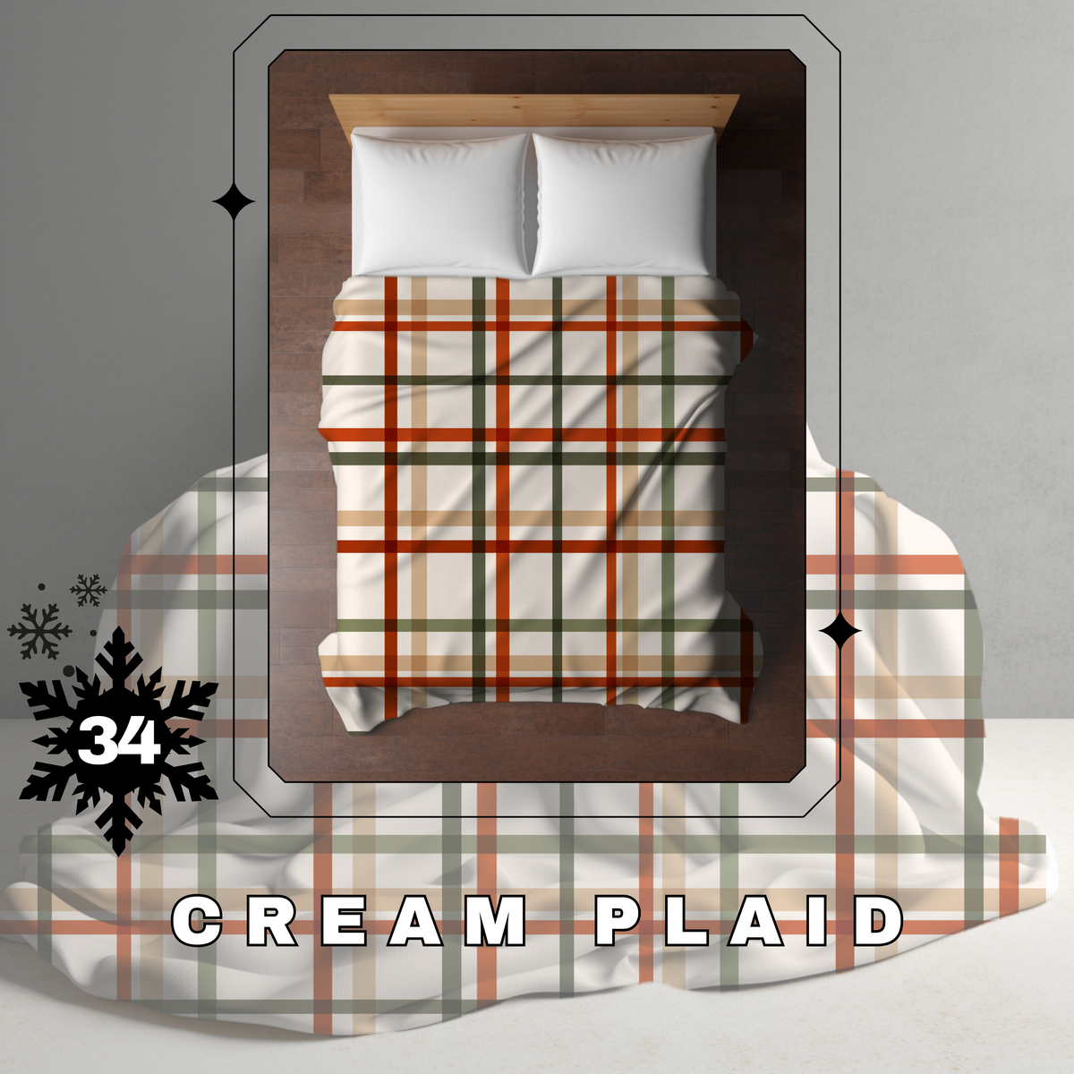 Blanket Christmas #34 - Cream Plaid - PREORDER