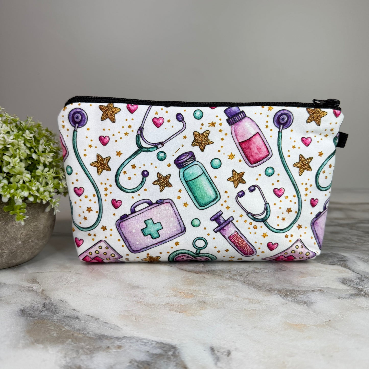 Pouch - Nurse Gold Stars