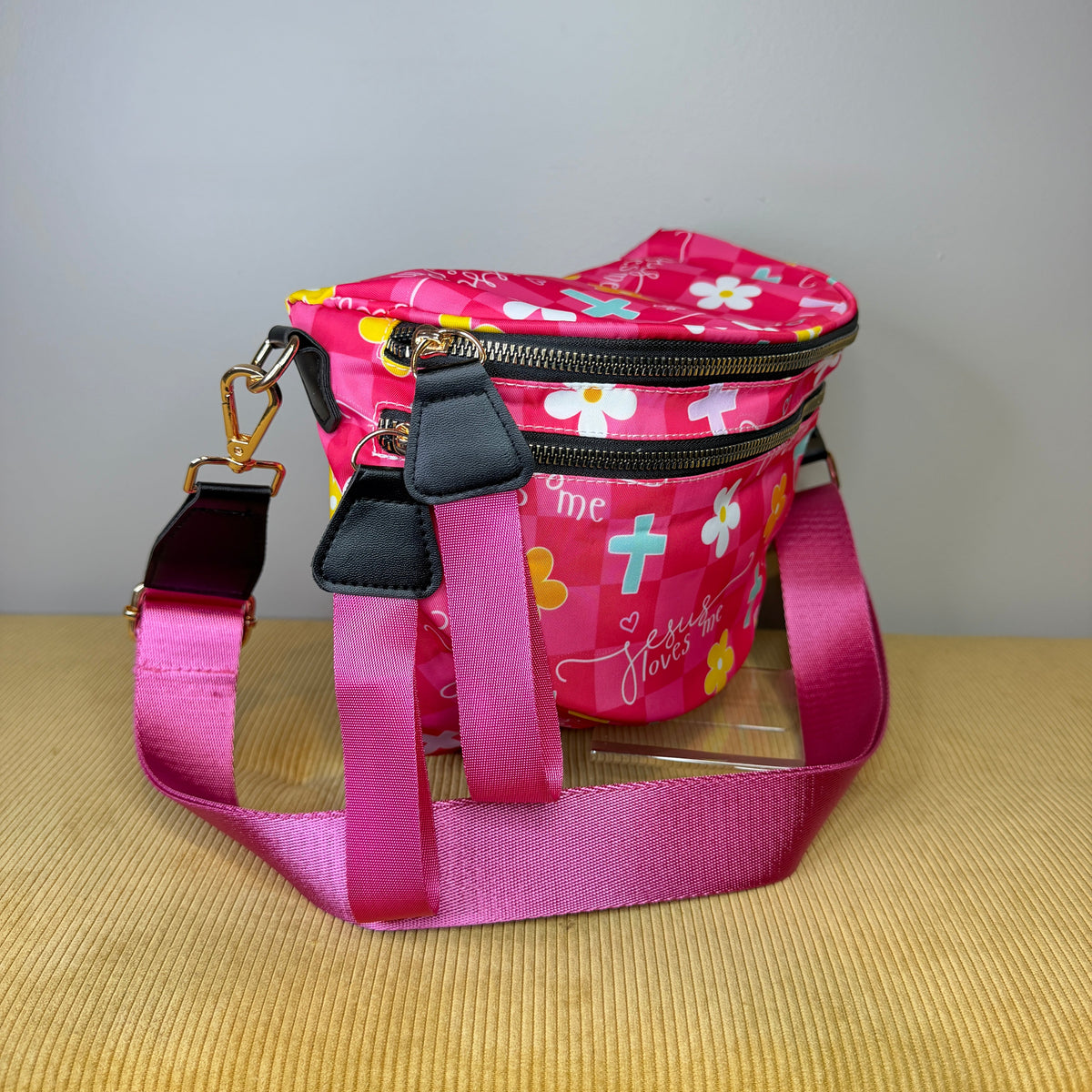 The Roni Nylon Crossbody - Religious Jesus Loves Me