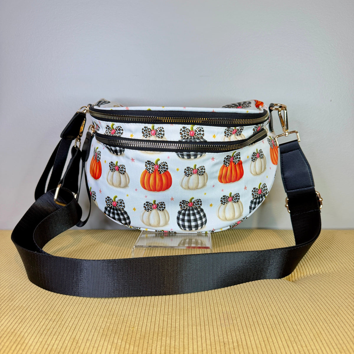 The Roni Nylon Crossbody - Halloween Fall - Bow Pumpkin