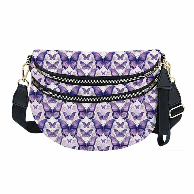 The Roni Nylon Crossbody - Butterfly Purple