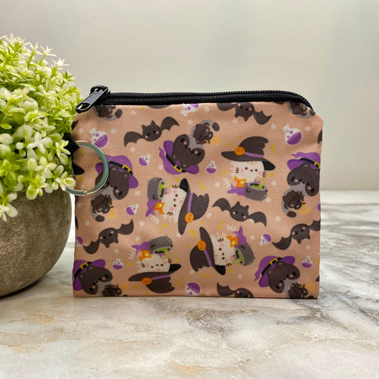 Mini Pouch - Halloween Fall - Witch Cat