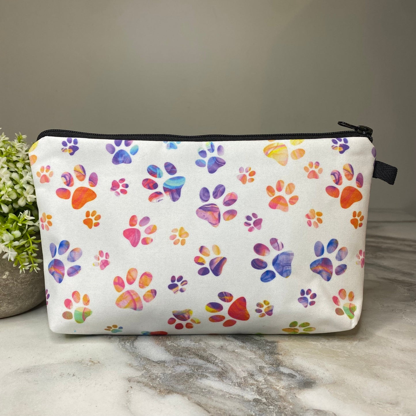 Pouch - White Rainbow Paw