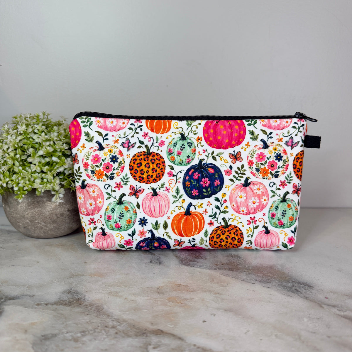 Pouch - Fall Pumpkins Floral Animal Print
