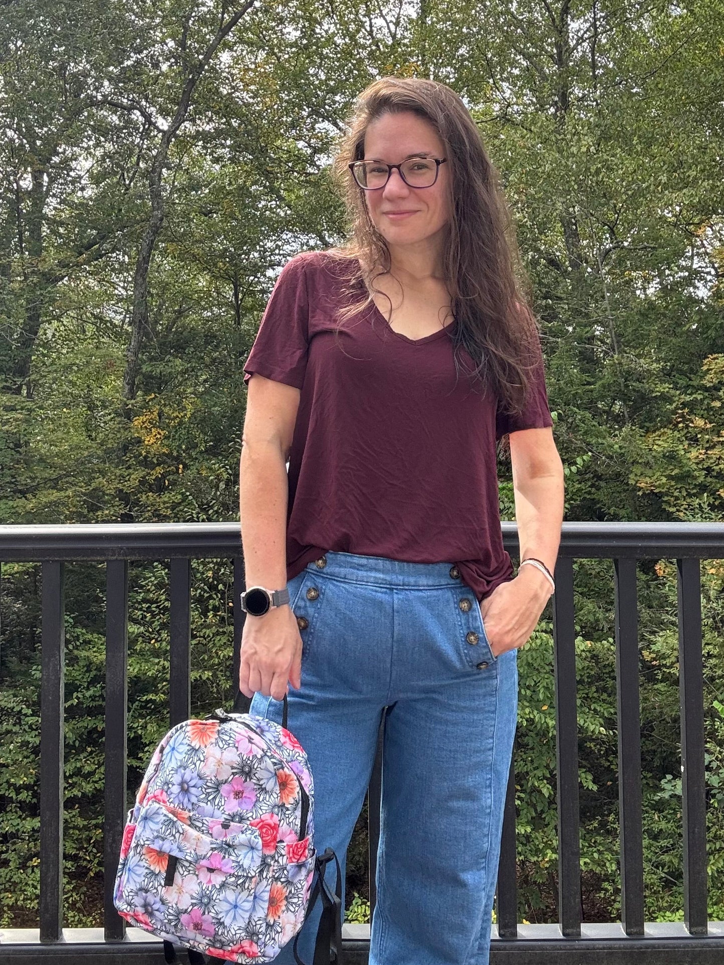 Mini Backpack - Floral Black & White