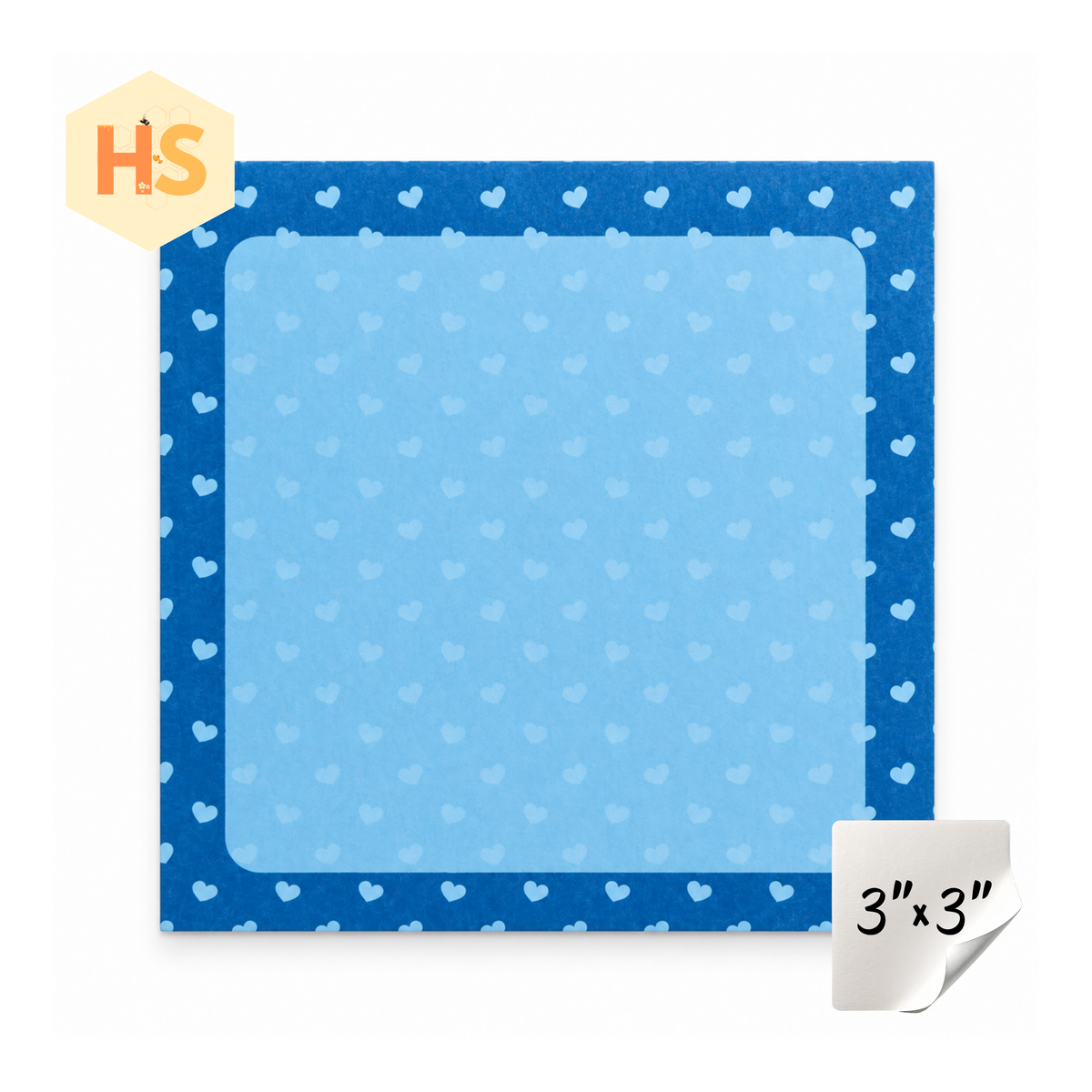 The Sticky Note Collection - Blue Hearts