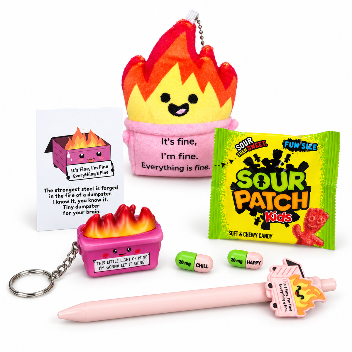 Bundled Set - Dumpster Fire Plush + More