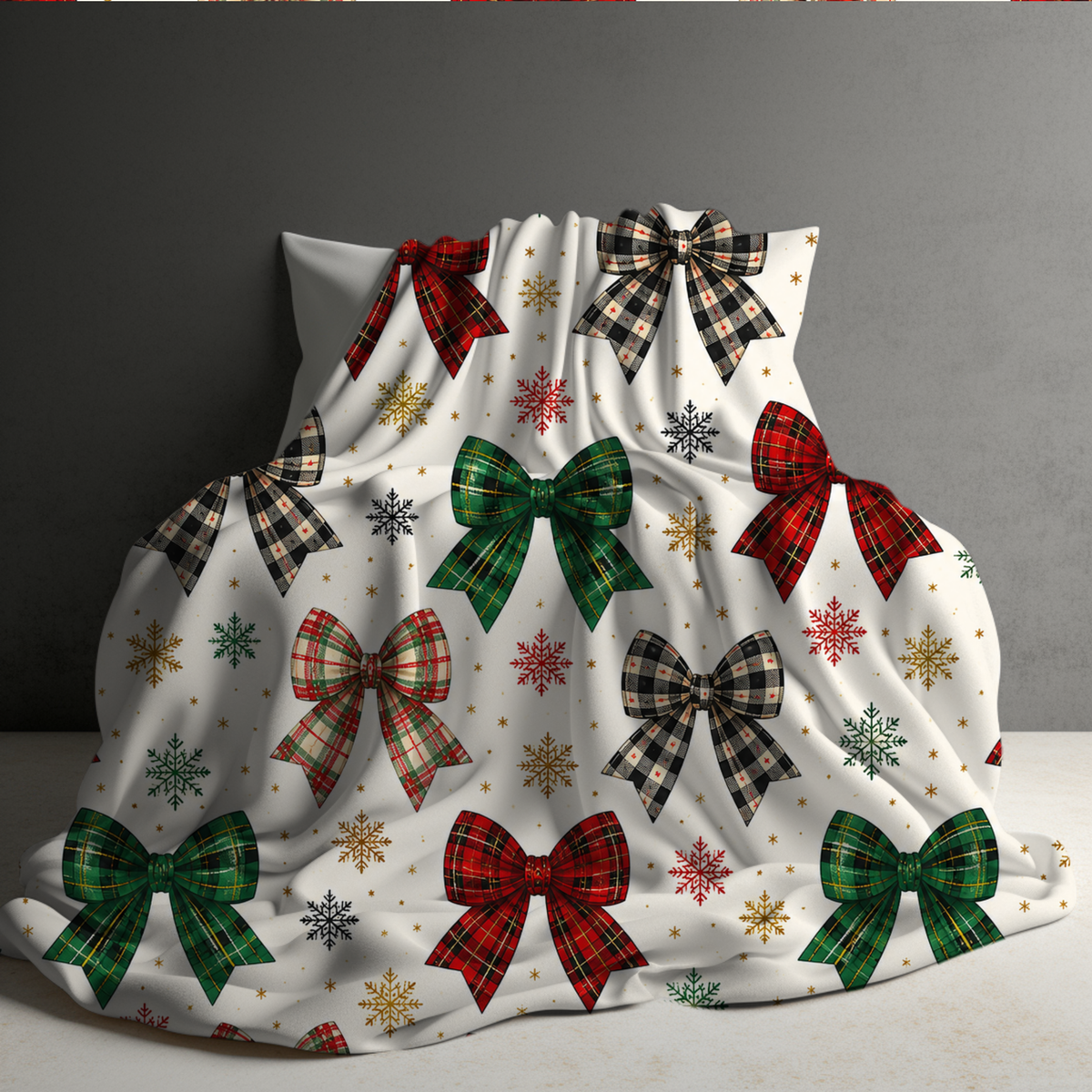 Blanket Christmas #39 - Cream Bows - PREORDER