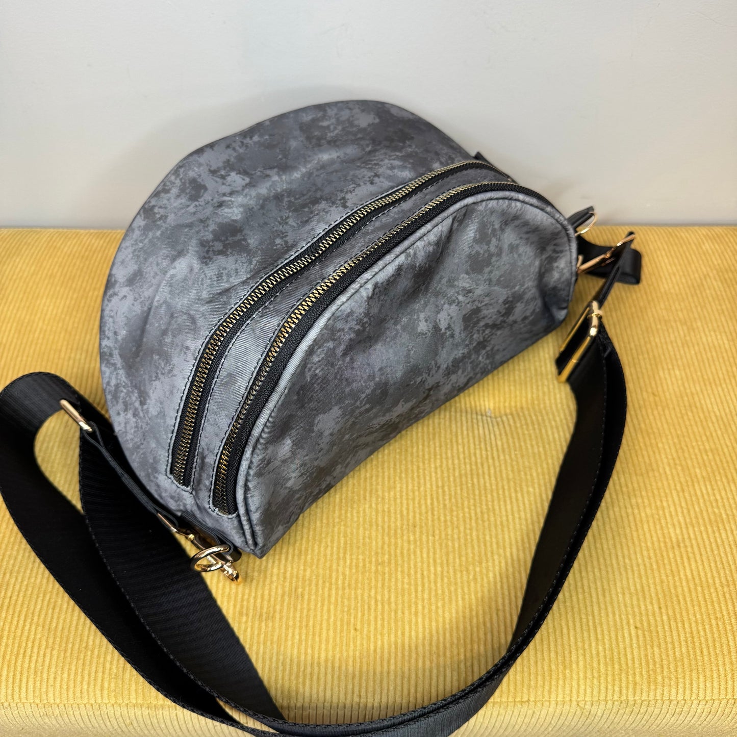 The Roni Nylon Crossbody - Medium Grey Acid Wash