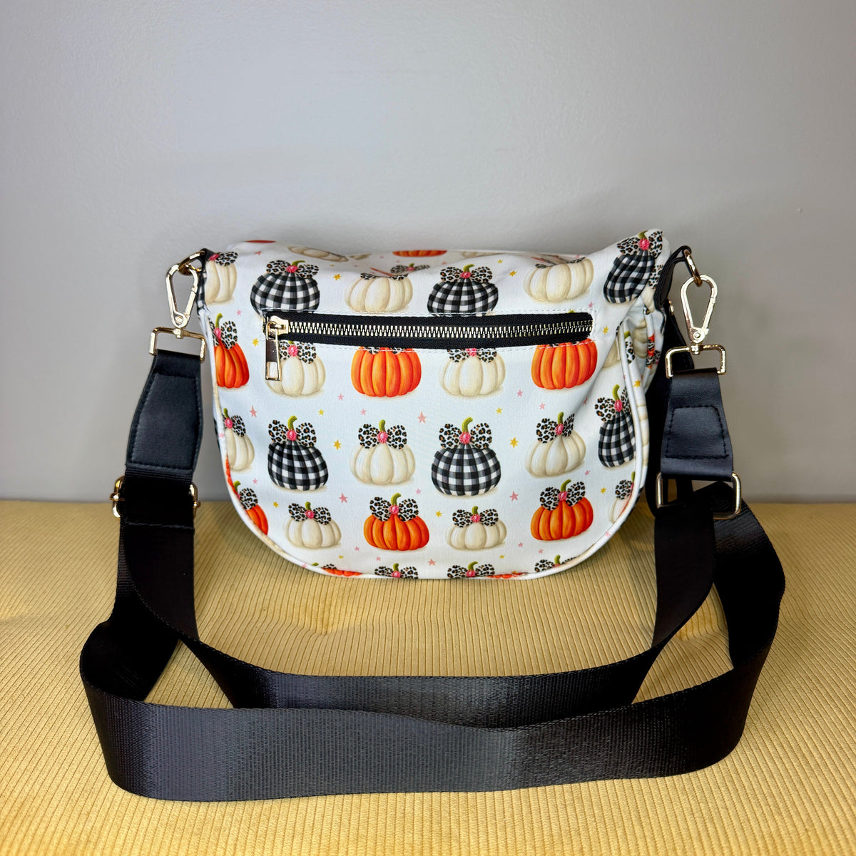The Roni Nylon Crossbody - Halloween Fall - Bow Pumpkin