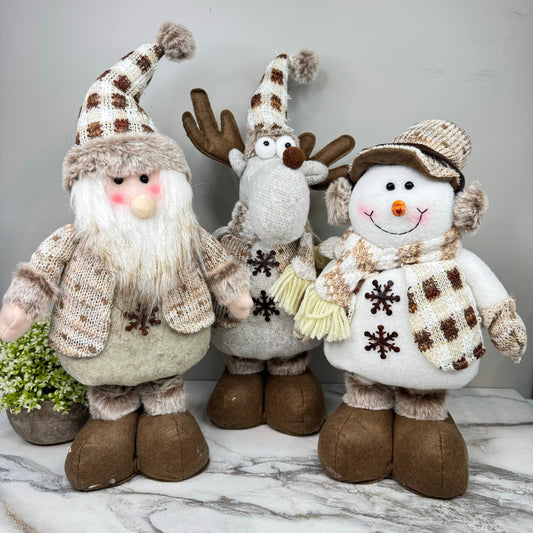 Telescopic Standing Christmas Decor - Tan & Grey - PREORDER 10/3-10/6