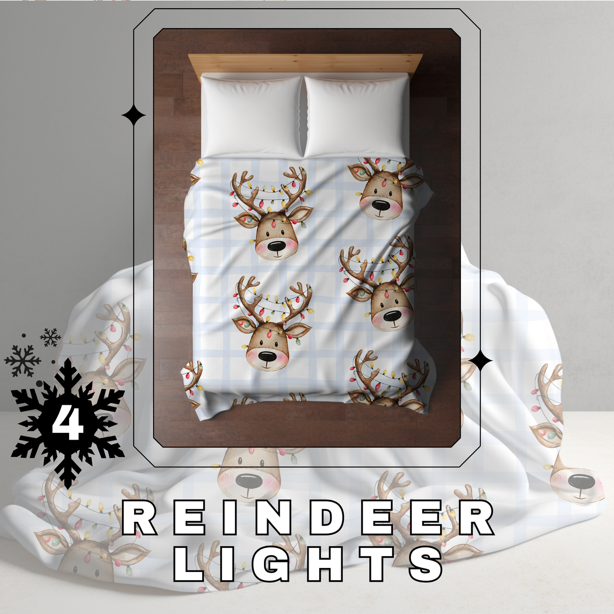 Blanket Christmas #4 - Reindeer Lights - PREORDER