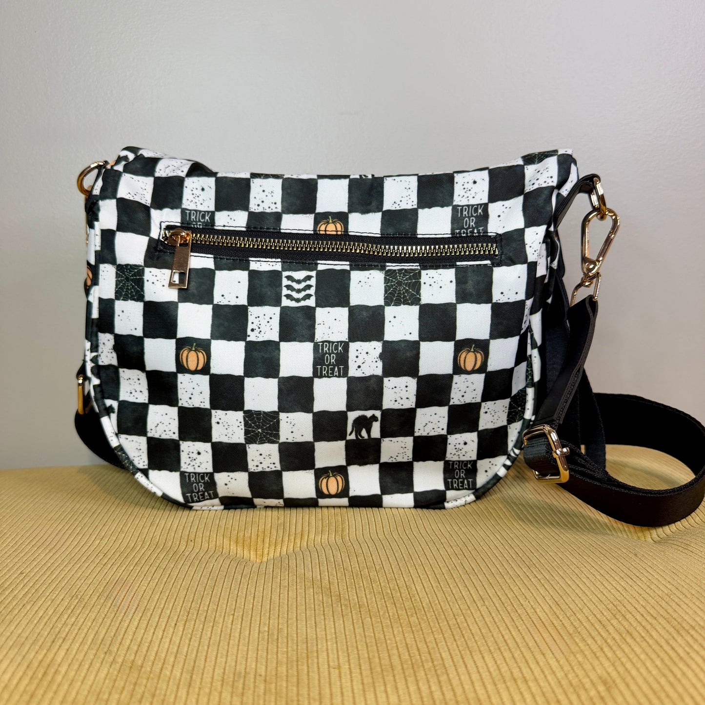 The Roni Nylon Crossbody - Halloween Fall Plaid Trick or Treat