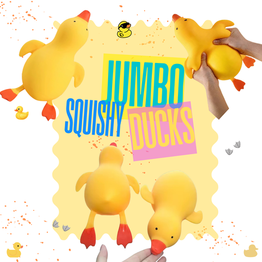 Squishy Toy - Laying Down Duck, Jumbo