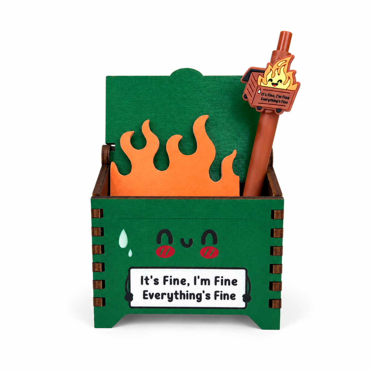 Bundled Set - Dumpster Fire Desk Organizer