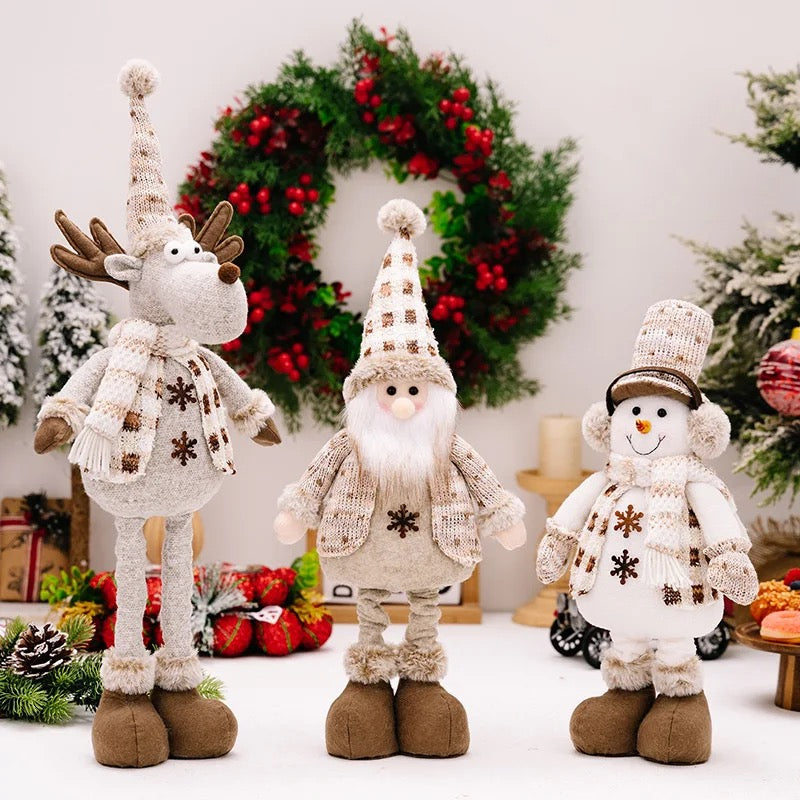 Telescopic Standing Christmas Decor - Tan & Grey - PREORDER 10/3-10/6