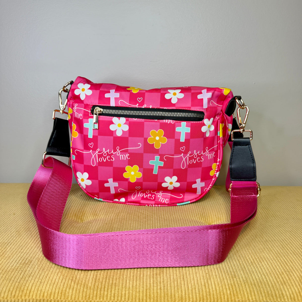 The Roni Nylon Crossbody - Religious Jesus Loves Me