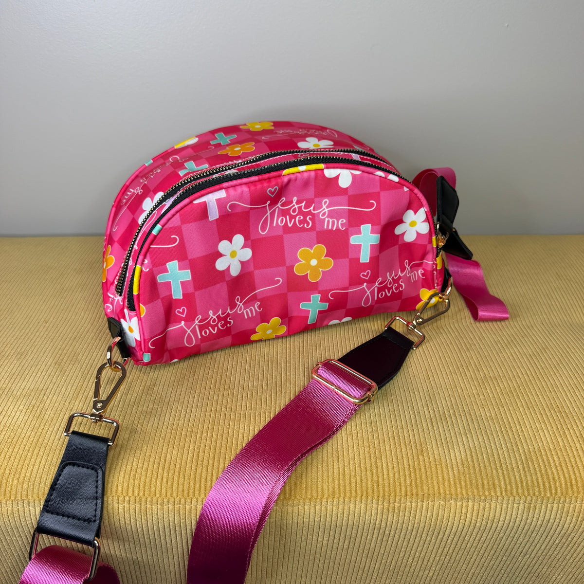 The Roni Nylon Crossbody - Religious Jesus Loves Me