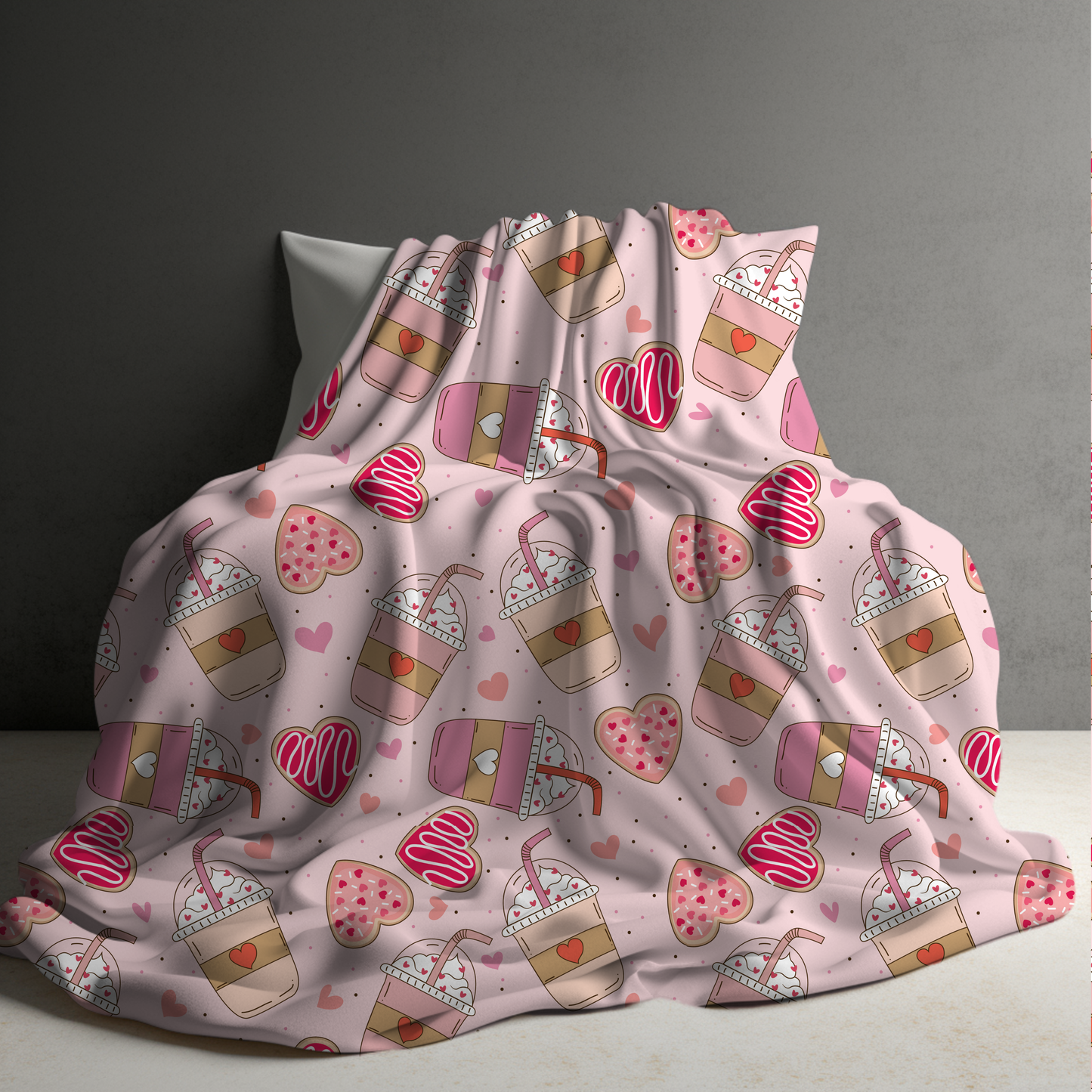 Blanket - Valentine’s Day - Coffee Hearts