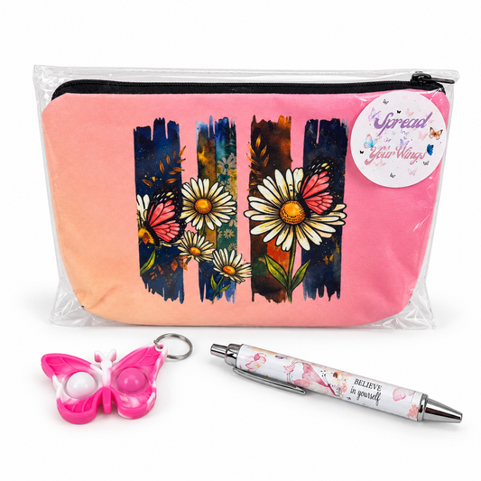 Bundled Set - Butterfly Pink Daisy