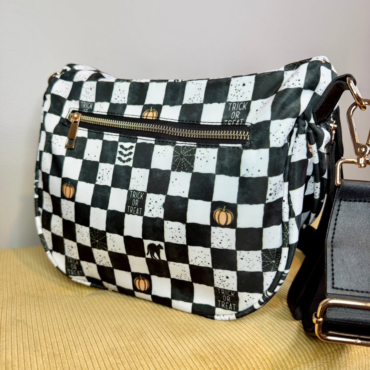 The Roni Nylon Crossbody - Halloween Fall Plaid Trick or Treat