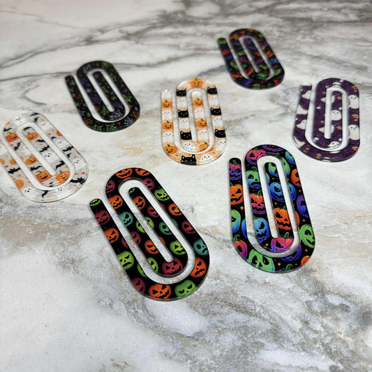 Jumbo Paperclip -  Rainbow Bat Halloween